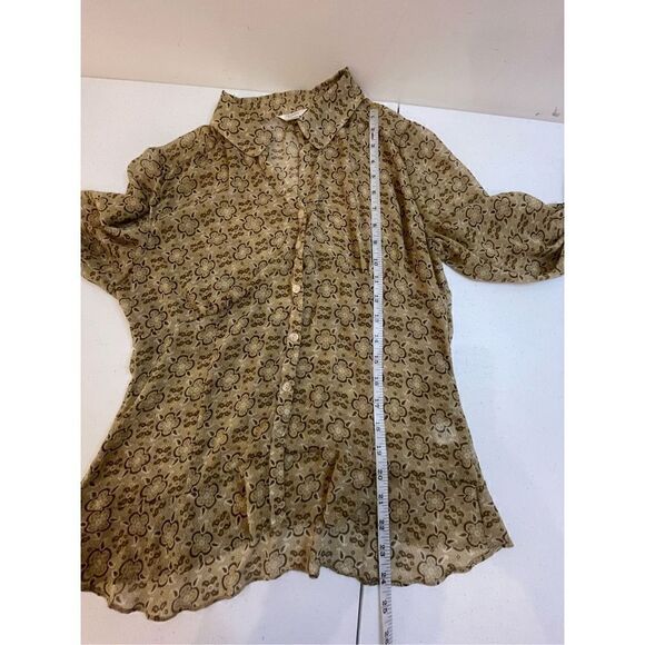 Christopher & Banks women’s lot bundle green jacket and brown blouse size medium - Picture 7 of 15